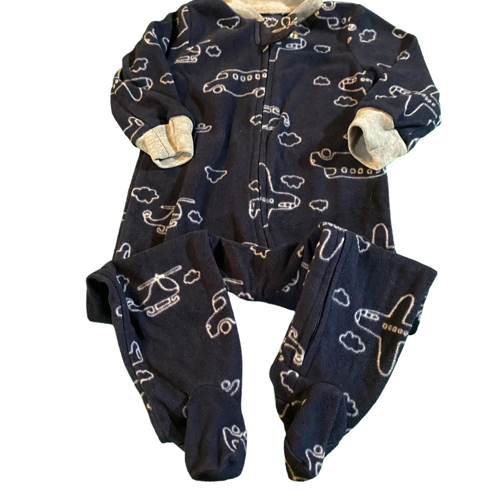 Carter’s Zip Up Footie PJ 9M aviation